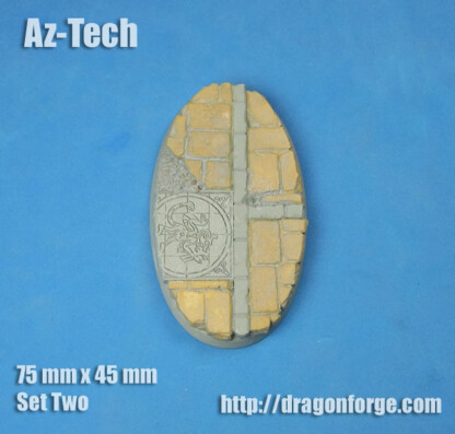 Az-Tech 75 mm x 42 mm Oval Base Set Two (2) Package of 1 base