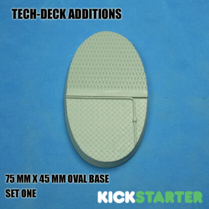 Tech-Deck 75 mm X 42 mm Oval Base Set One (1) Tech-Deck 75 mm X 45 mm Oval Base Set One (1) Package of 1 base