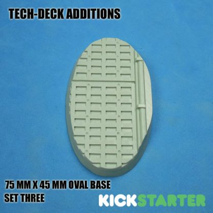 Tech-Deck 75 mm X 42 mm Oval Base Set Three (3) Tech-Deck 75 mm X 42 mm Oval Base Set Three (3) Package of 1 base