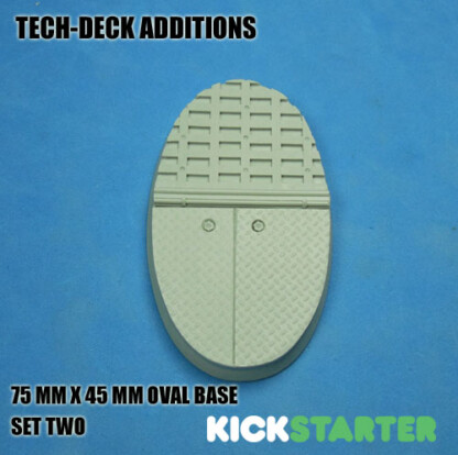 Tech-Deck 75 mm X 42 mm Oval Base Set Two (2) Tech-Deck 75 mm X 42 mm Oval Base Set Two (2) Package of 1 base