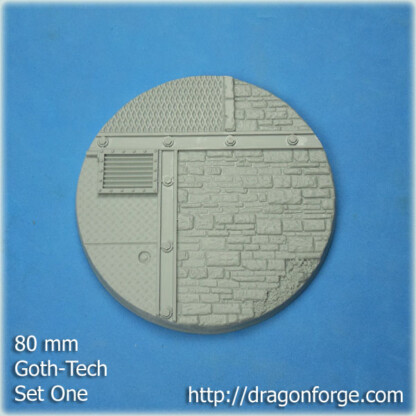 Goth-Tech 80 mm Round Base Set One (1) 80 mm Large Round Base Goth -Tech Set One Package of 1