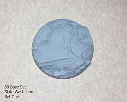 Slate Wasteland 80 mm Round Base Set One (1) Package of 1 base