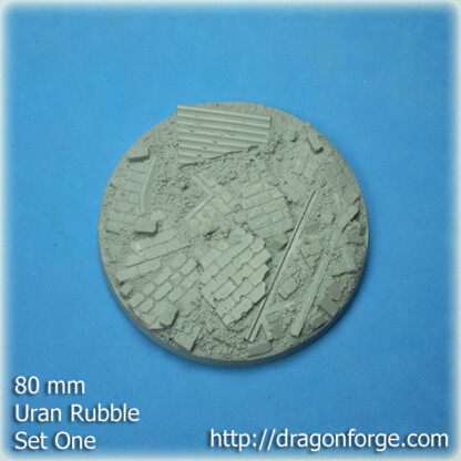 Urban Rubble 80 mm Round Base Set One (1) Urban Rubble 80 mm Large Round Base Set One (1) Package of 1 base