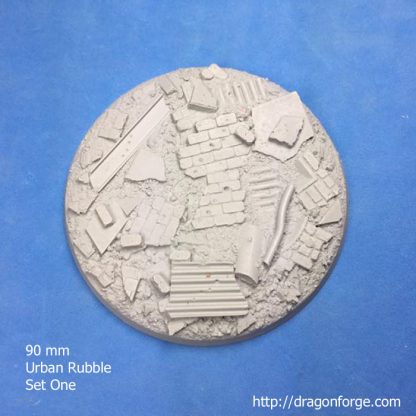 Urban Rubble 90 mm Round Base Set One (1) Urban Rubble 90 mm Large Round Base Set One (1) Package of 1 base