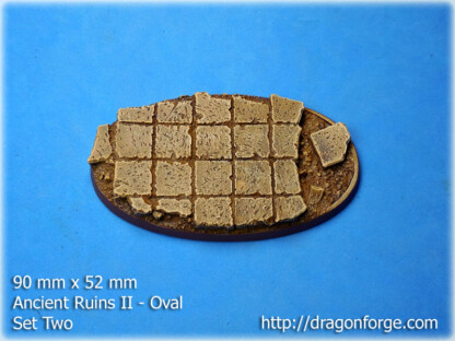 Ancient Ruins 90 mm X 52 mm Oval Base Set Five (5) Ancient Ruins Ancient Ruins 90 mm X 52 mm Oval Base Set Five (5) Package of 1 base