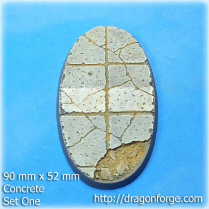 Concrete 90 mm X 52 mm Oval Base Set One (1) Package of 1 base