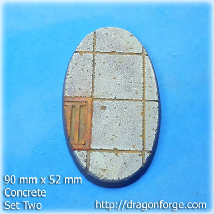 Concrete 90 mm X 52 mm Oval Base Set Two (2) Concrete 90 mm X 52 mm Oval Base Set Two (2) Package of 1 base