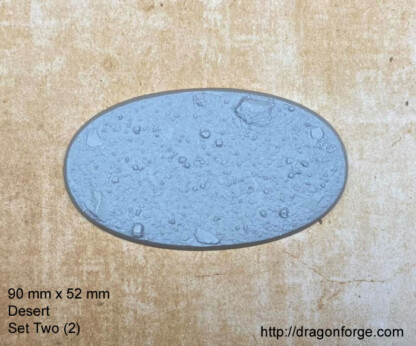 Desert 90 mm X 52 mm Oval Base Set Two (2) Package of 1 base