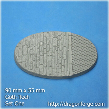 Goth-Tech 90 mm X 52 mm Oval Base Set One (1) 90 mm X 52 mm Oval Base Set Goth -Tech Set One Package of 1