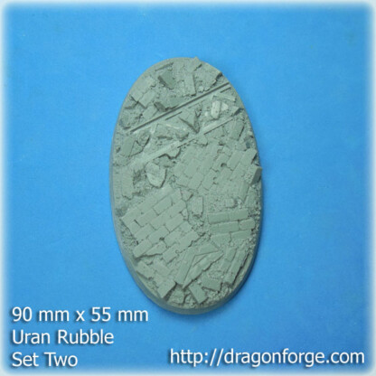 Urban Rubble 90 mm x 52 mm Oval Base Set Two (2) Urban Rubble 90 mm x 52 mm Oval Base Set Two (2) Package of 1 base