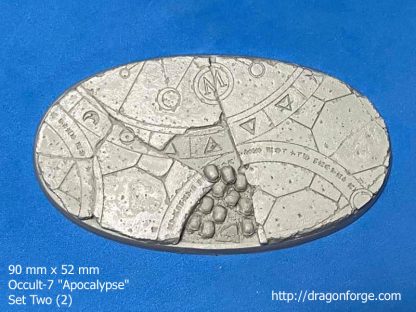 Occult-7 Apocalypse 90 mm x 52 mm Oval Base Set Set Two (2) Package 1 base