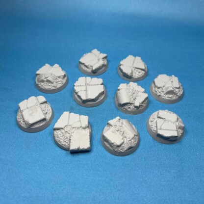 Ancient Ruins 25 mm Round Base Set One (1) Package of 10 bases
