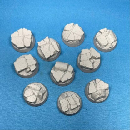 Ancient Ruins 25 mm Round Base Set Three (3) Package of 10 bases