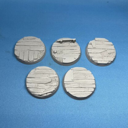 No Man's Land Trench Boards 40 mm Round Base Set One (1) Package of 5 bases