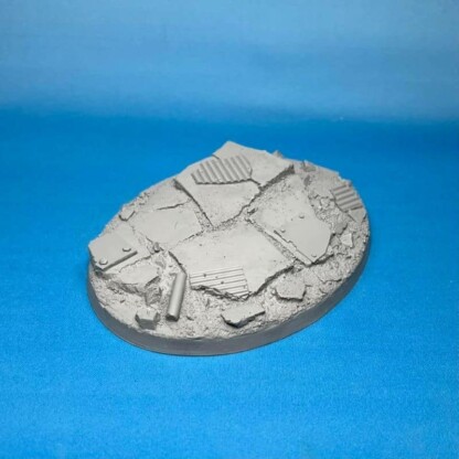 Urban Rubble 120 mm X 92 mm Oval Base Factory Ruins Set Three (3) Package of 1 base