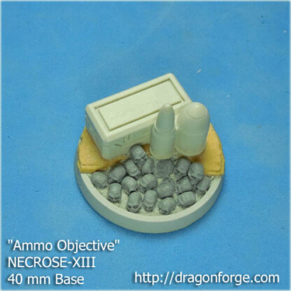 NECROSE-XIII NECROSE XIII 40 mm Round Base Ammo Objective Set One (1) Package of 1 base