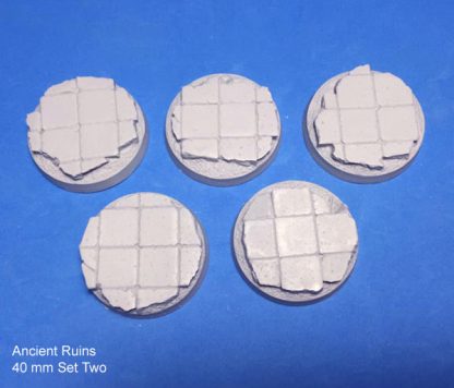 Ancient Ruins 40 mm Round Base Set Two (2) Ancient Ruins Ancient Ruins 40 mm Round Base Set Set Two (2) Package of 5 bases