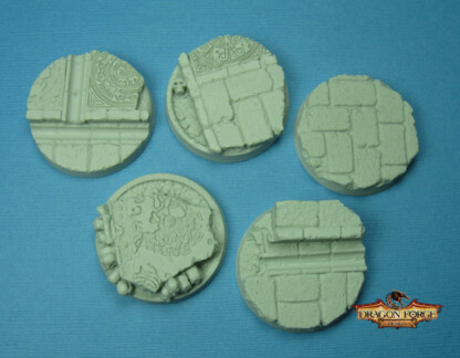 Az-Tech 40 mm Round Base Set One (1) Package of 5 bases