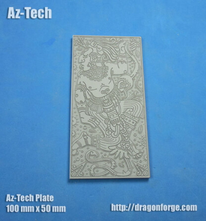 Az-Tech Large Glyph Plate Set One (1) Az-Tech Large Glyph Plate Cast in Grey Urethane Resin 1 Piece Dimensions - 100 mm x 50 mm x 3 mm thick