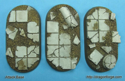 Ancient Ruins Ancient Ruins 25 mm x 70 mm Pill Shaped Bike Bases Ancient Ruins Set One (1) Package of 3 bases