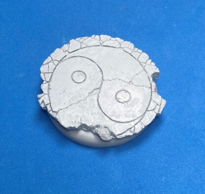 50 mm Round Base with Round Lip Forgotten Empires Finish "Yin-Yang" Package of 2 pieces Cast as 2 pieces