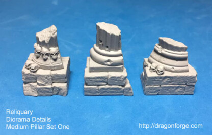 Reliquary Diorama Details Base Toppers Set Two Medium Pillar Set One (1) Reliquary Diorama Details Base Toppers Set Two (2) Medium Pillar Set One (1) Package  of 3 pieces