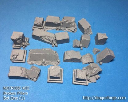 NECROSE-XIII NECROSE-XIII Broken Pillars Set Diorama Details Set One (1) Package of 15 pieces