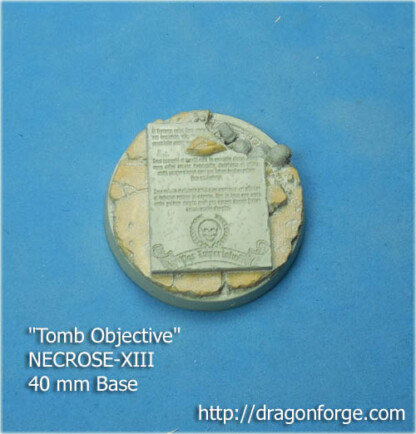 NECROSE-XIII NECROSE XIII 40 mm Round Base Tomb Objective Set One (1) Package of 1 base