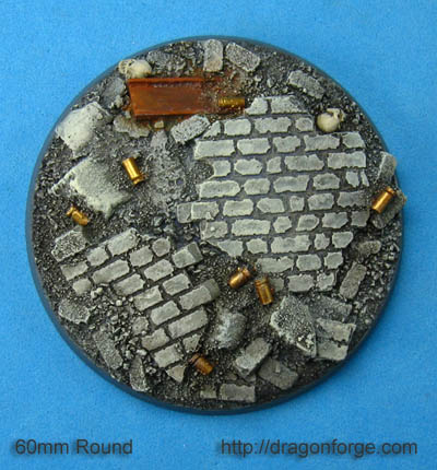 Urban Rubble 60 mm Round Base Set One (1) Package of 1 base 2nd View