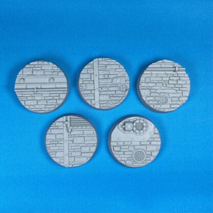 Dark Hold Fortress 40 mm base set Set  One (1) Package of 5 bases