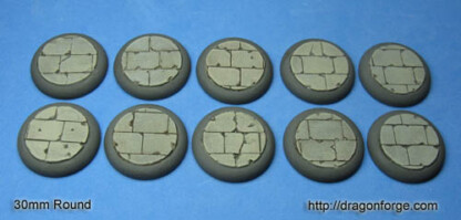 30 mm Base with Round Lip Stone Floor Set One (1) Package of 10 Bases