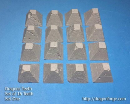 Dragons Teeth Terrain Set Size 1"x1"x1" Set One (1) Package of 16 pieces