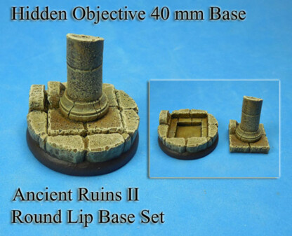 Ancient City Ruins Hidden Objective Marker 40 mm Round Lip Base Package of 1 Objective