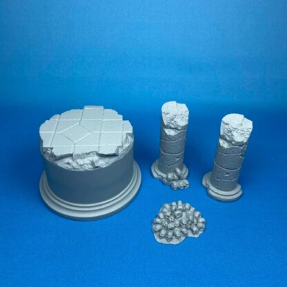 Ancient Ruins Display Plinth 50 mm top display area diameter Set One (1) Package of 4 pieces