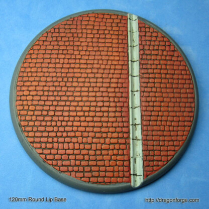 120 mm Base with Round Lip Cobblestone Streets Set One (1) Package of 1 Base