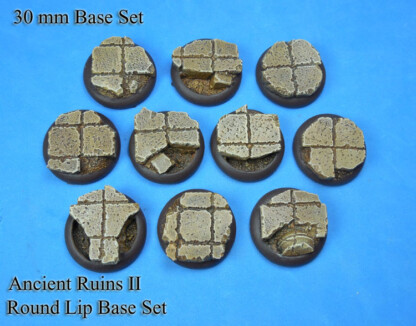 Ancient City Ruins 30 mm Base with Round Lip Set Two (2) 30 mm Base with Round Lip Ancient City Ruins Set Two(2) Package of 10 Bases