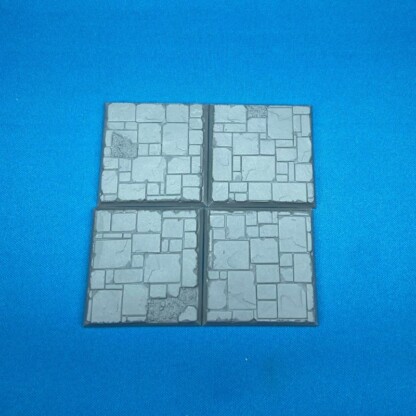 40 mm x 40 mm Square Bases Temple Set One (1) Package of 4 Bases