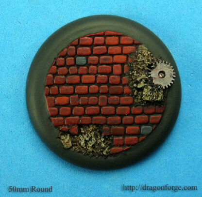50 mm Base with Round Lip Cobblestone Streets Set Two (2) Package of 1 Base