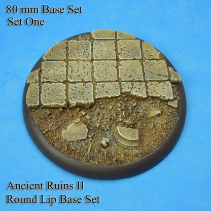 80 mm Base with Round Lip Ancient City Ruins Set Two (2) Package of 1 Base