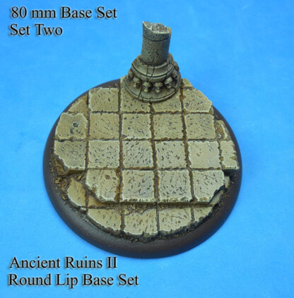 80 mm Base with Round Lip Ancient City Ruins Set Three (3) Package of 1 Base