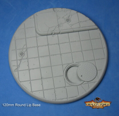 120 mm Base with Round Lip Concrete Set One (1) Package of 1 Base