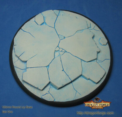 120 mm Base with Round Lip Ice Kingdoms Set One (1) Package of 1 base