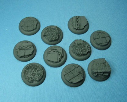 30 mm Round Lip Base Aztex Set Three (3) Package of 10 Bases
