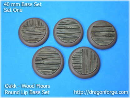 40 mm Base Round Lip Base Style Oakk Wood Floors Set One (1) Package of 5 Bases