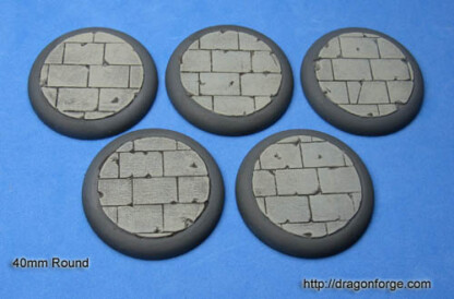 Stone floor 40 mm Base with Round Lip Set One (1) 40 mm Base with Round Lip Stone Floor Set One (1) Package of 5 Bases