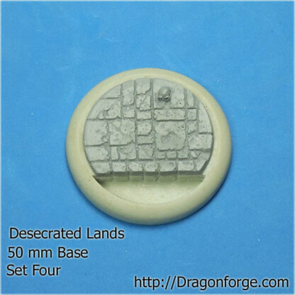 50 mm Round Lip Base Desecrated Lands Set Four (4) Package of 1 Base