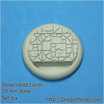 50 mm Round Lip Base Desecrated Lands Set Six (6) Package of 1 Base