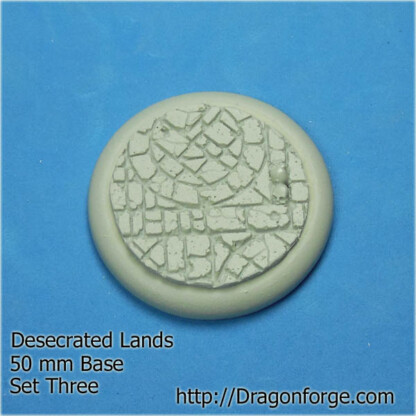 50 mm Round Lip Base Desecrated Lands Set Three (3) Package of 1 Base
