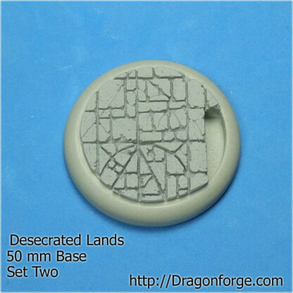 50 mm Round Lip Base Desecrated Lands Set Two (2) Package of 1 Base