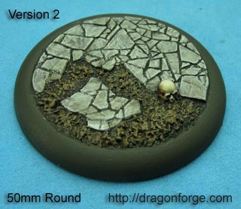 50 mm Base with Round Lip Broken Wastes Set Two (2) Package of 1 Base